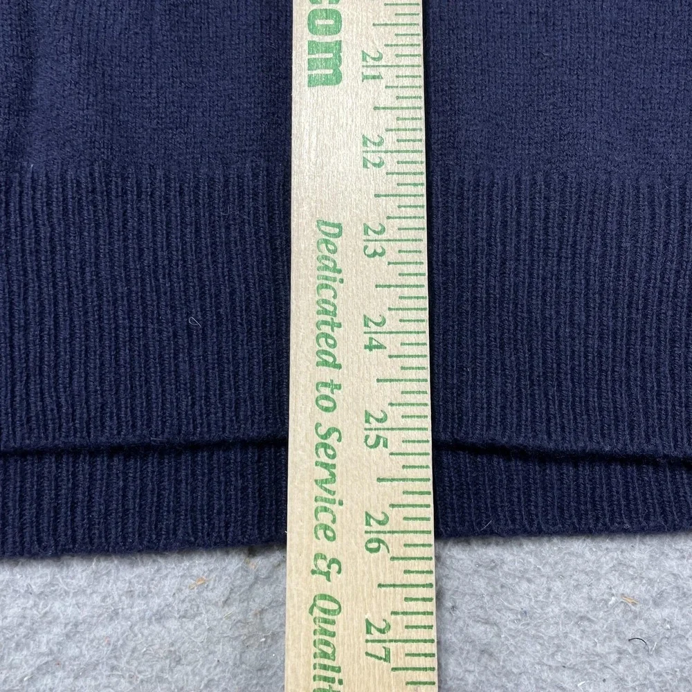 Polo‎ Ralph Lauren Sweater Mens Large Blue Lambswool V Neck Pullover Pony Logo